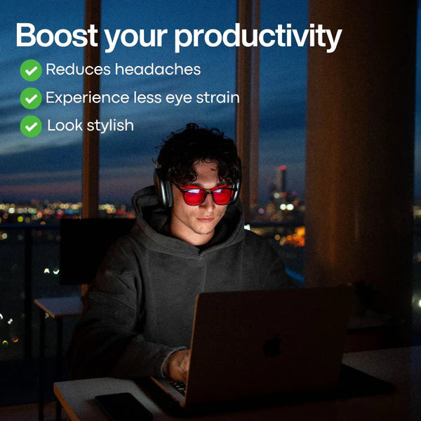 Unisex Red Lens Blue Light Glasses