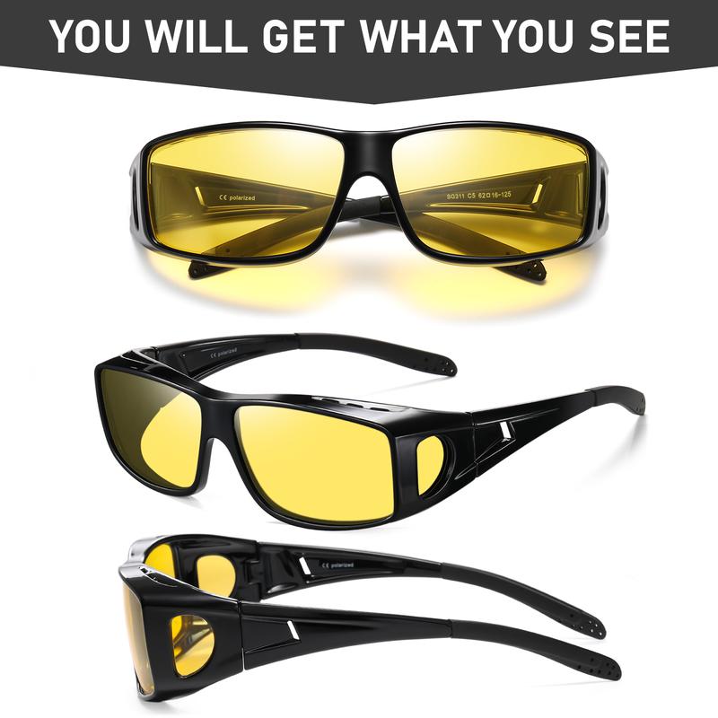 Night Vision Driving Glasses Fit Over Glasses